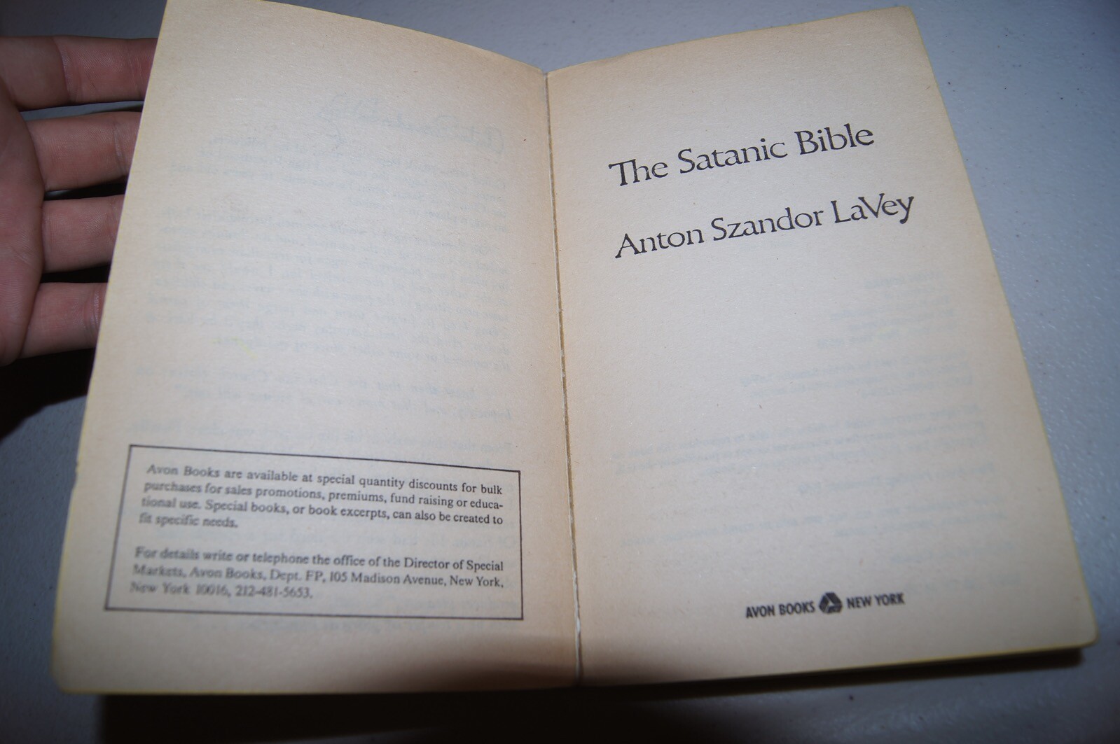 The Satanic Bible Anton LaVey Satanism 1st Edition 27th Printing Canada VTG 80s