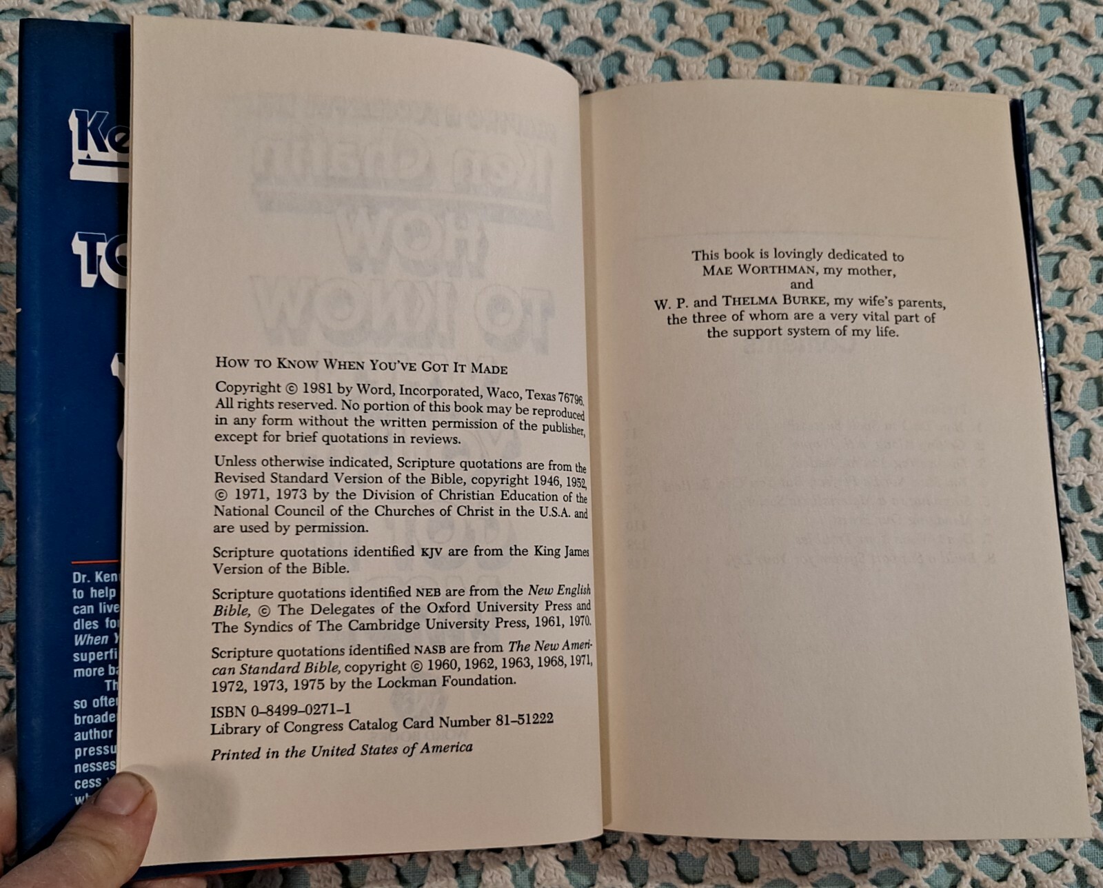 How to Know When You&rsquo;ve Got It Made by Ken Chafin, 1981, HC w/ DJ, 168 pages