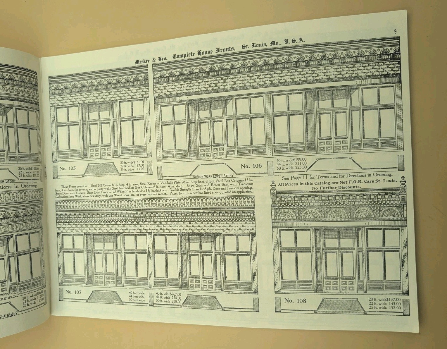 Barn Find Reprint of Early 1900&rsquo;s Mesker & Bro. Catalog House Fronts Iron Jails