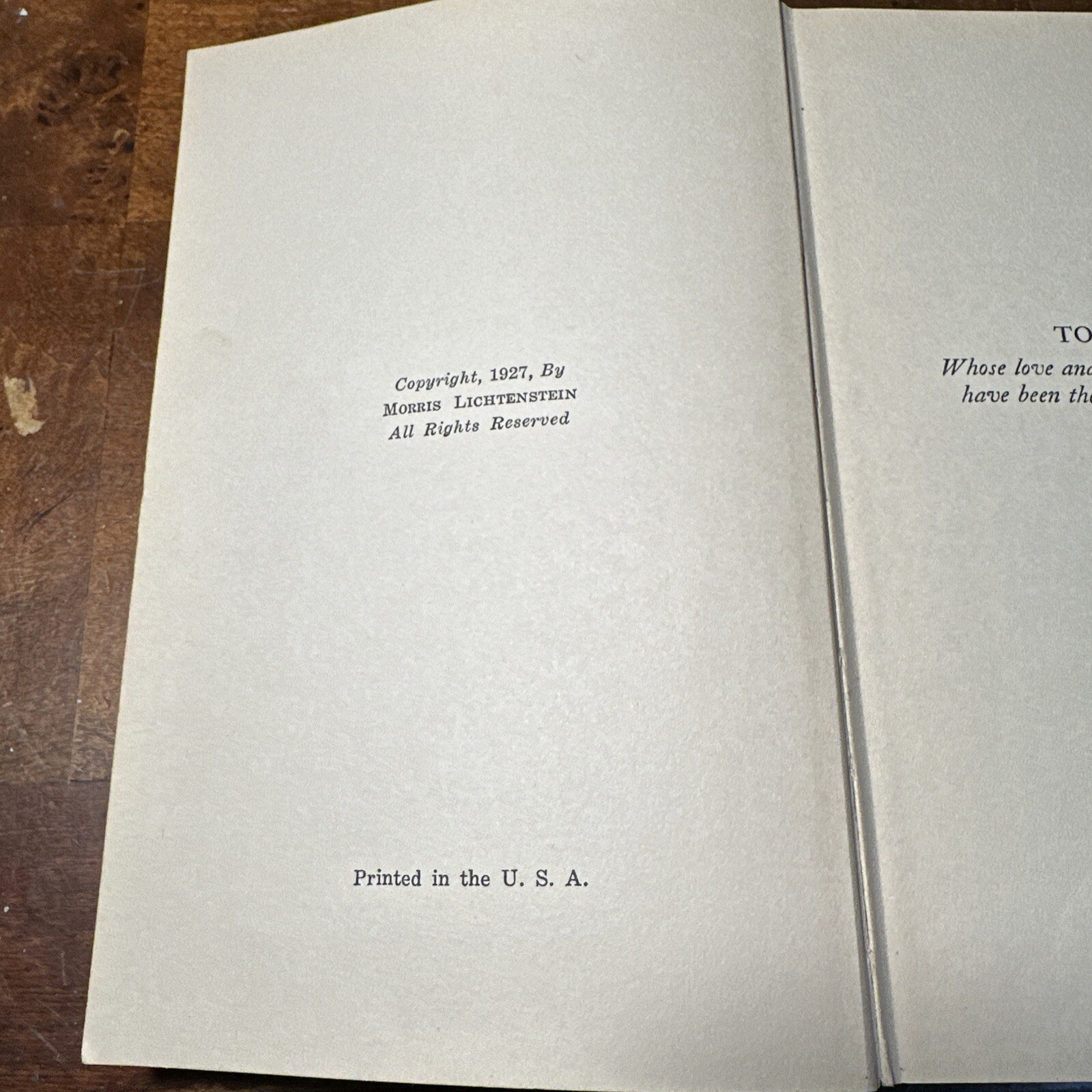 Peace of Mind Jewish Science Essays, Rabbi Morris Lichtensteein 1927 1st Ed.
