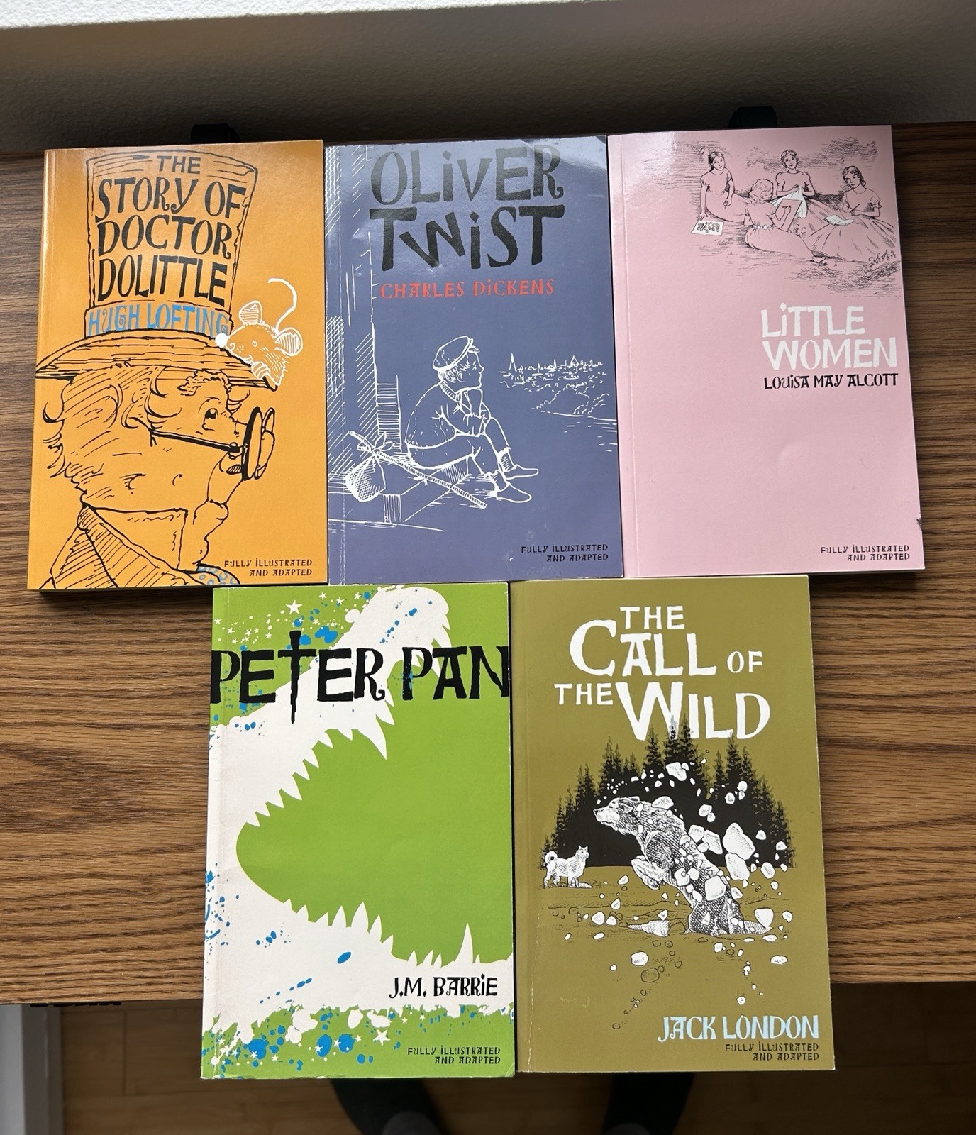 5 Book Lot Dalmatian Press – Little Women, Call of the Wild, Peter Pan, Oliver..