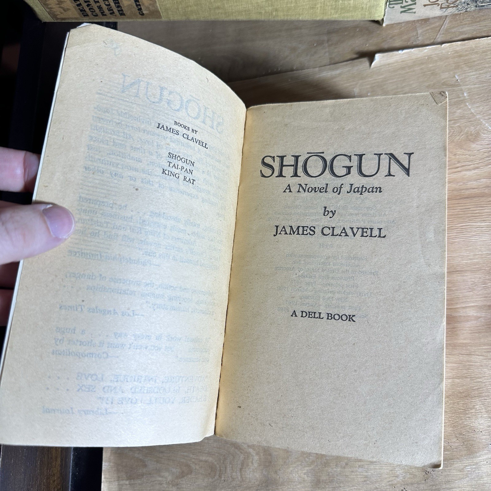 Shogun: A Novel of Japan James Clavell Mass Market Paperback Dell Vintage MMPB
