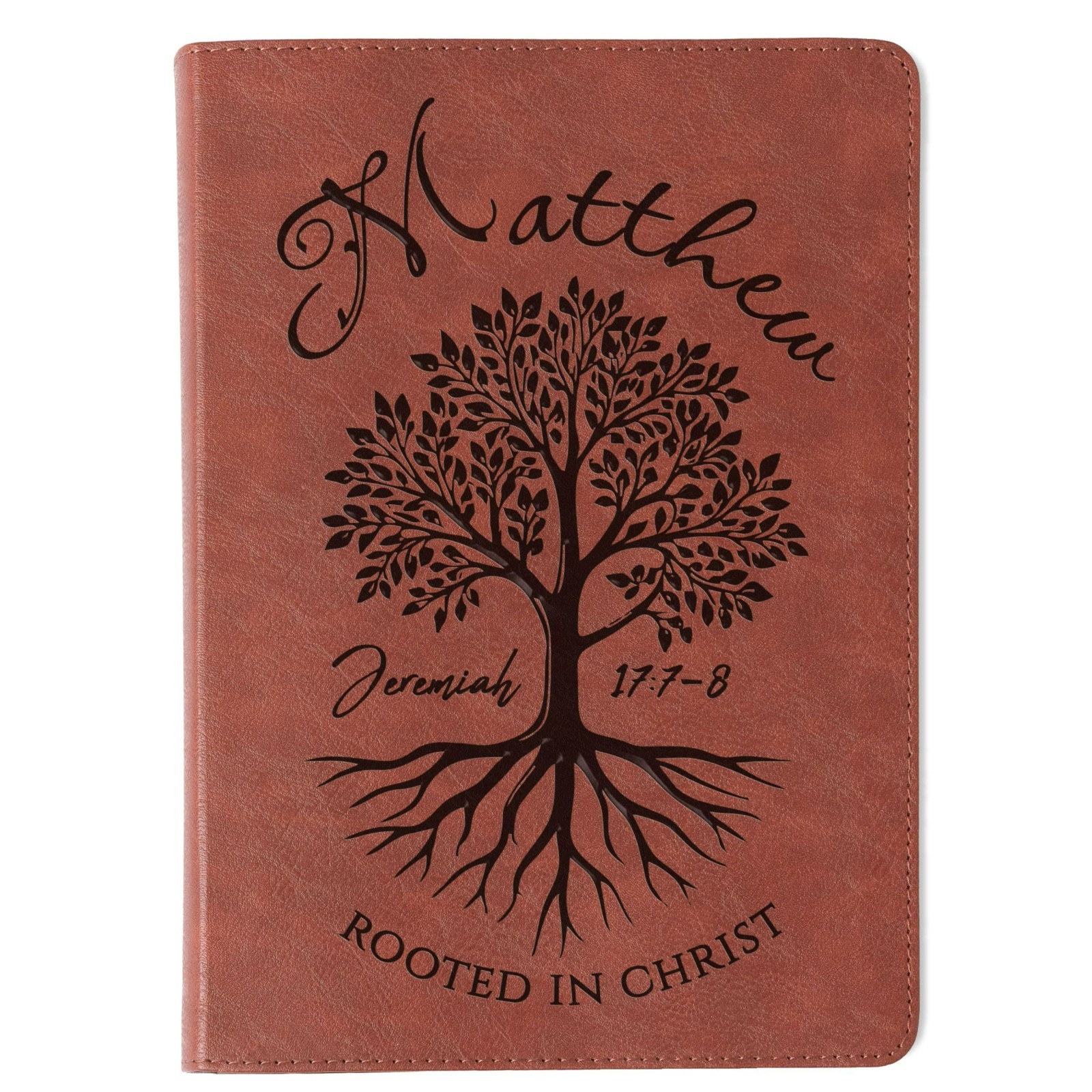 Personalized ESV Men&rsquo;s Study Bible, Rooted in Christ Tree Design, Name Engraved