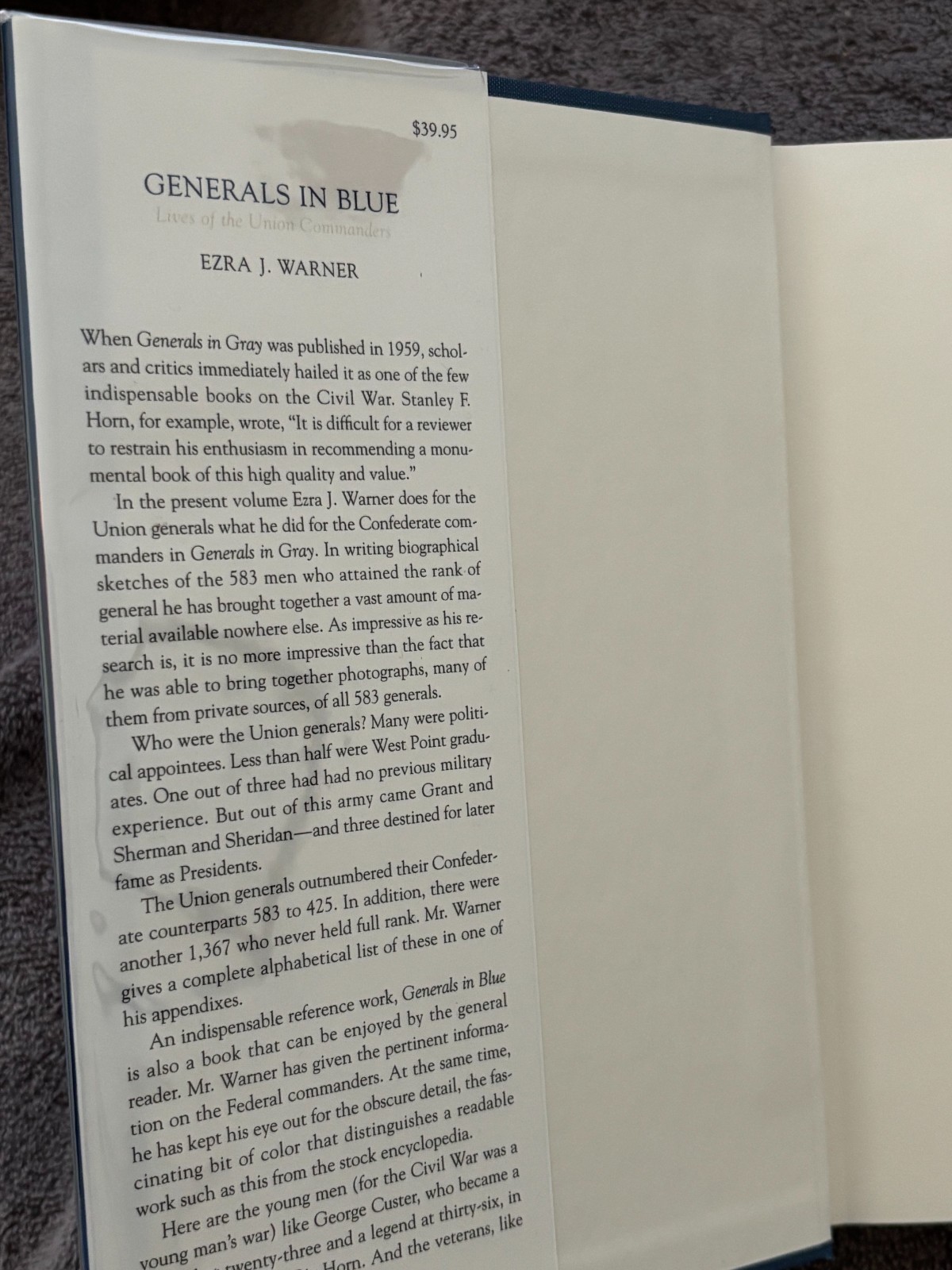 Generals in Blue – Lives of the Union Commanders by Ezra T. Warner