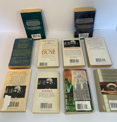 Lot of 10 Vintage 1960s – 1980s Frank Herbert Dune Sci-Fi Paperback Books