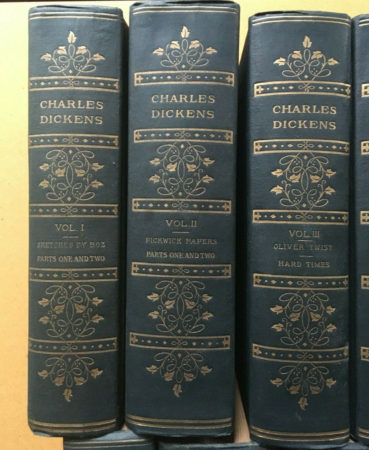 The Works of Charles Dickens, 9 vol, HC, National Library Edition, Illustrated