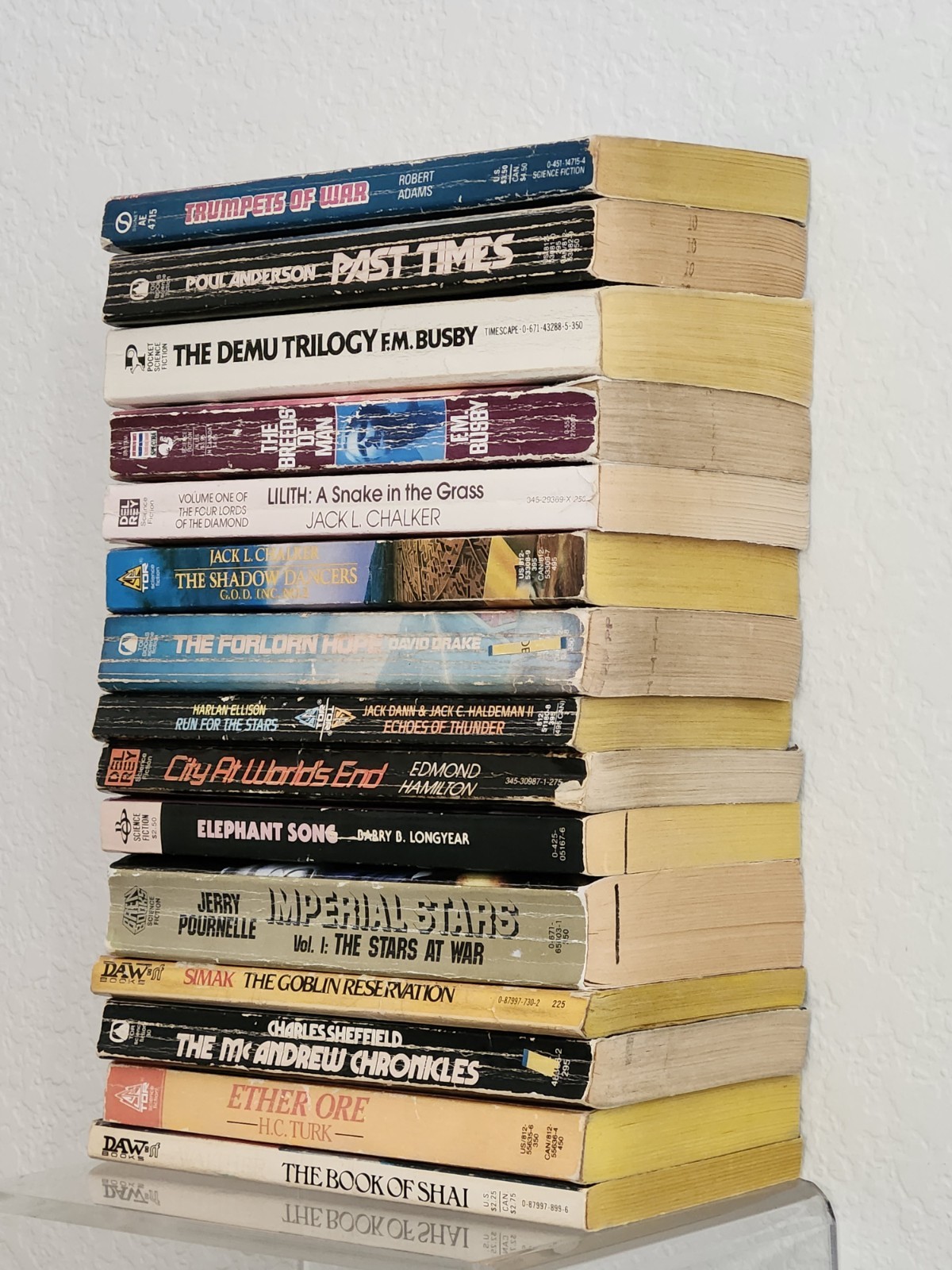 Vintage Sci Fi Fantasy Paperback Books 1980&rsquo;s Science Fiction Book Lot x 15