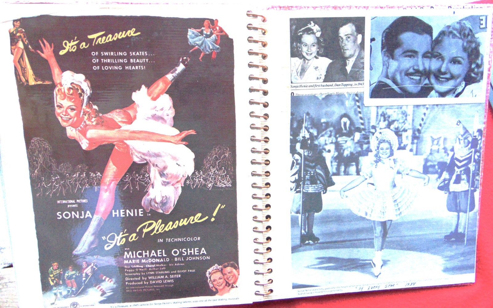 SONA HENIE ~ 2 BOOKS ~ 12 RARE STUDIO 8 x 10 PHOTOS ~ 78 TOTAL PAGES MEMORABILIA