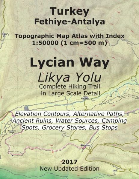 Turkey Fethiye-Antalya Topographic Map Atlas With Index 1: 50000 (1 Cm=500 …