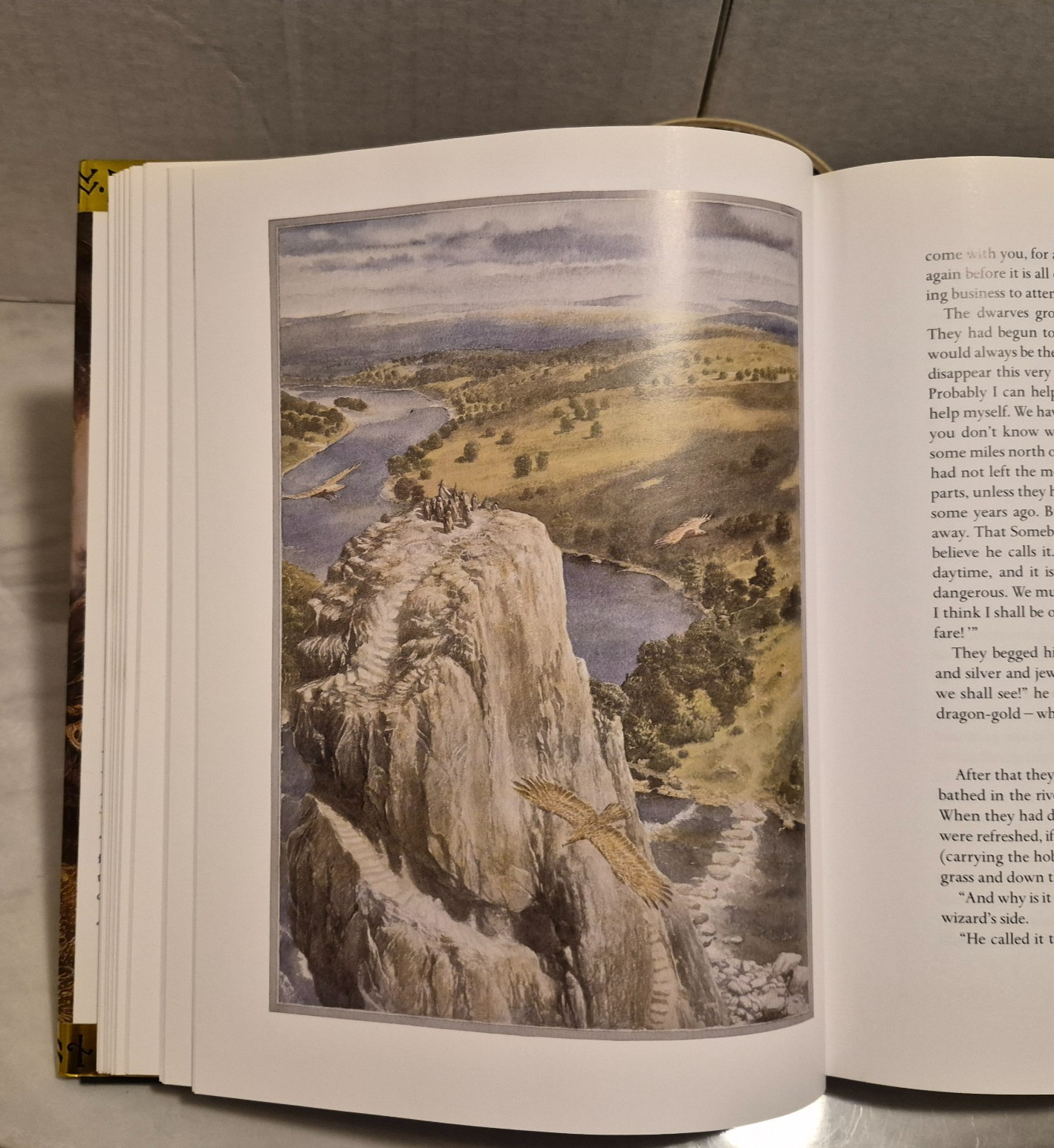 The Hobbit By J.R.R. Tolkien And Illustrated By Alan Lee Hardcover Used