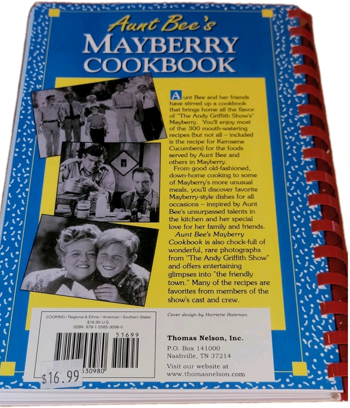 AUNT BEE&rsquo;S MAYBERRY COOKBOOK ~ Ken Beck and Jim Clark ~ 1991 PB