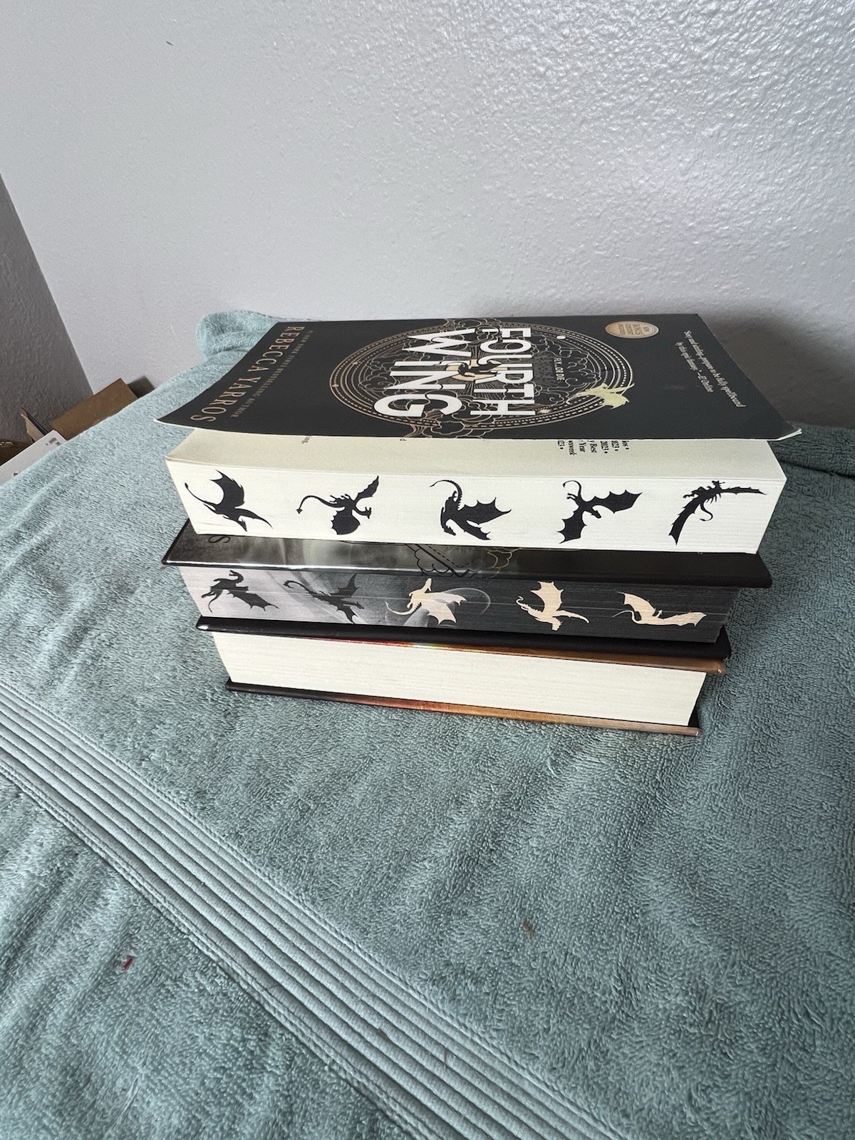Empyrean Trilogy by Rebecca Yarros (2 Hardcover 1 Paper )2 Sprayed Edges Deluxe