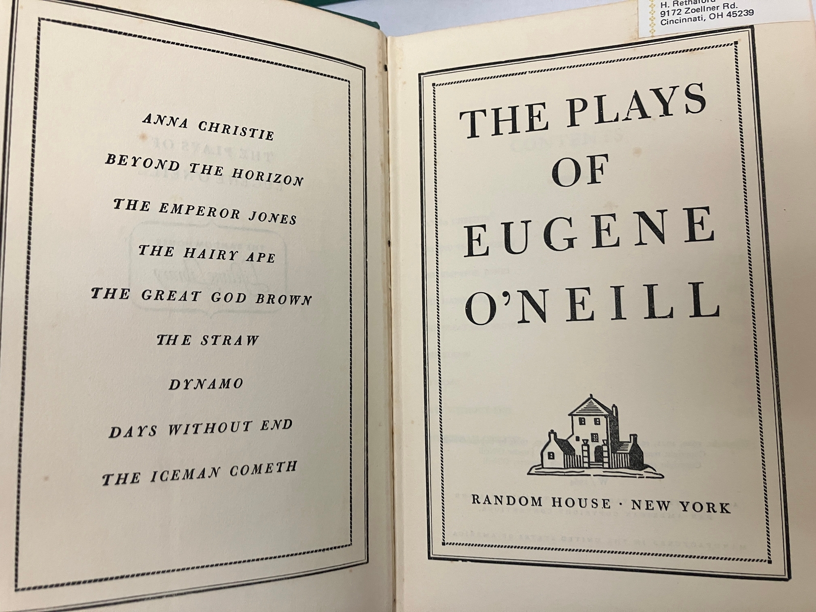 3 VOLUME SET The Plays of Eugene O&rsquo;Neill Random House Hardcovers