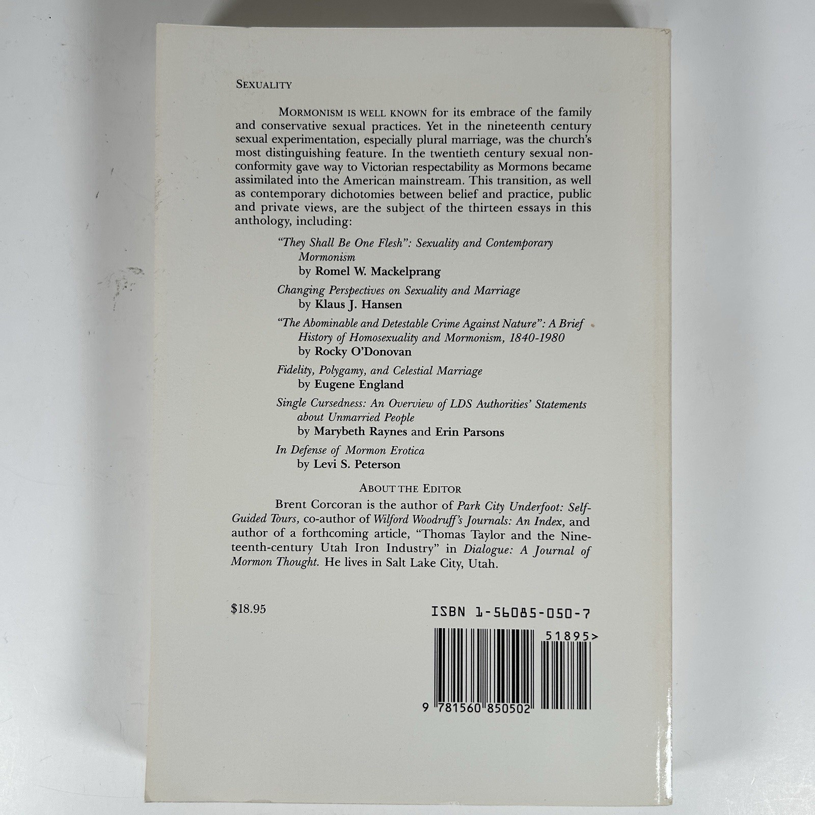 Multiply and Replenish Essays on Mormonism Sex And Family Brent Corcoran Ed.