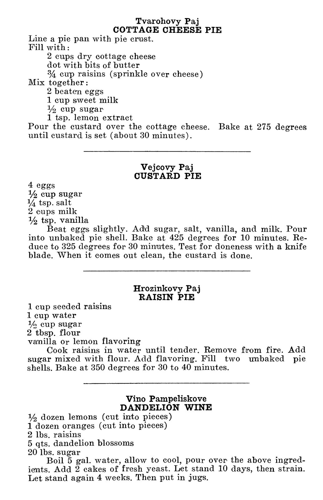 1920 Old Czech Recipes For Today&rsquo;s Kitchens Vintage Cook Book 24 Pages