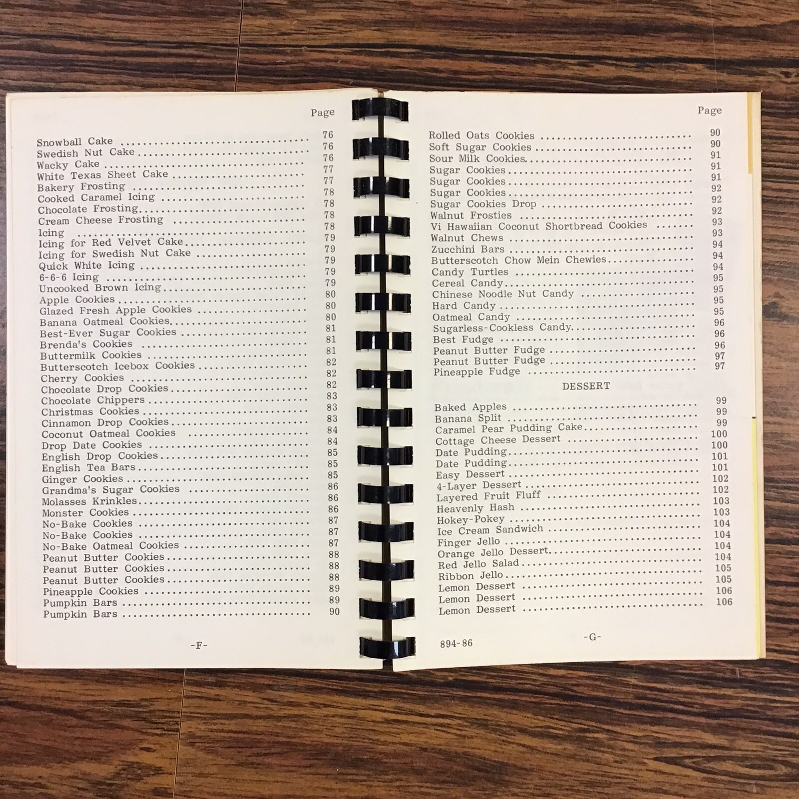 Oakwood Ohio Auglaize Chapel Church of God Vtg 1986 Cookbook SEE INDEX PHOTOS