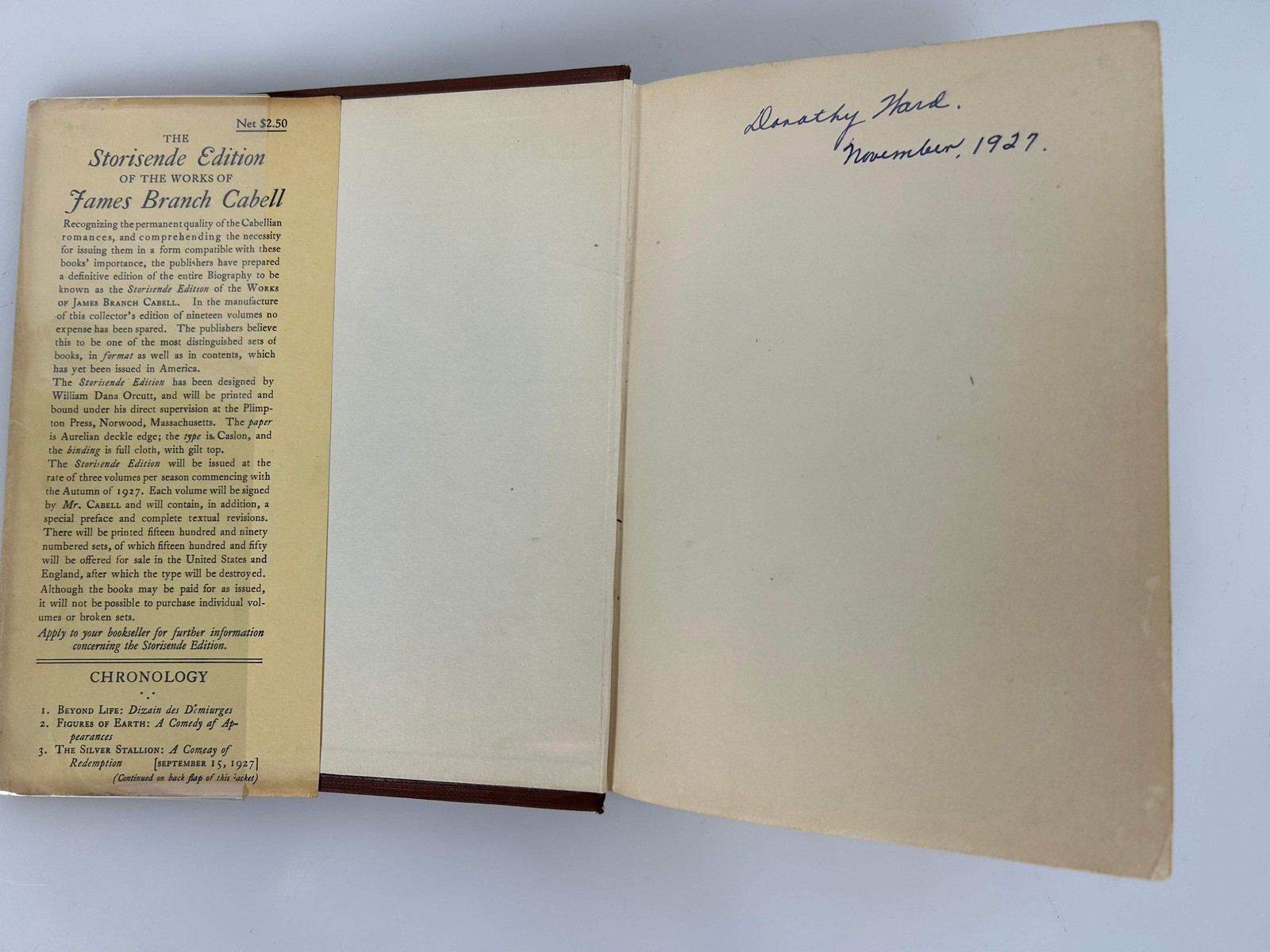 Something About Eve A Comedy of Fig Leaves by Cabell 1927 1st Ed 4th Print HCDJ