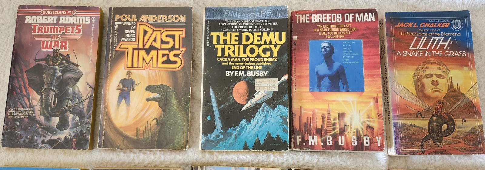 Vintage Sci Fi Fantasy Paperback Books 1980&rsquo;s Science Fiction Book Lot x 15