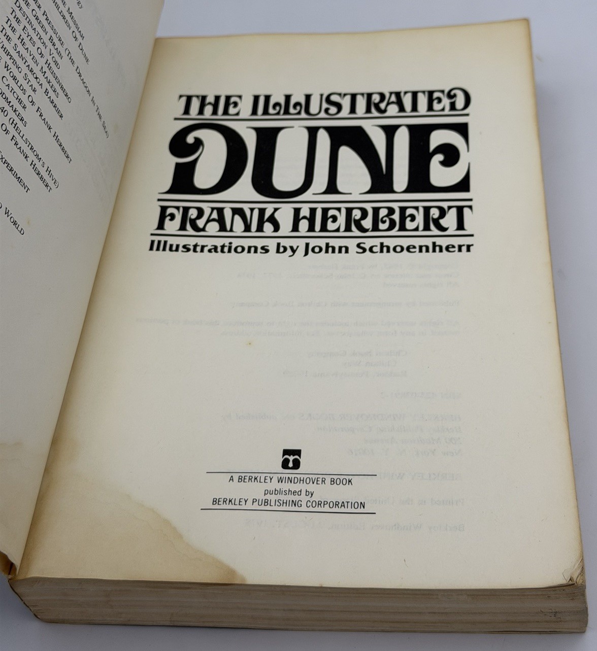 THE ILLUSTRATED DUNE by Frank Herbert ~ 1st Edition 1978 Paperback Collectible
