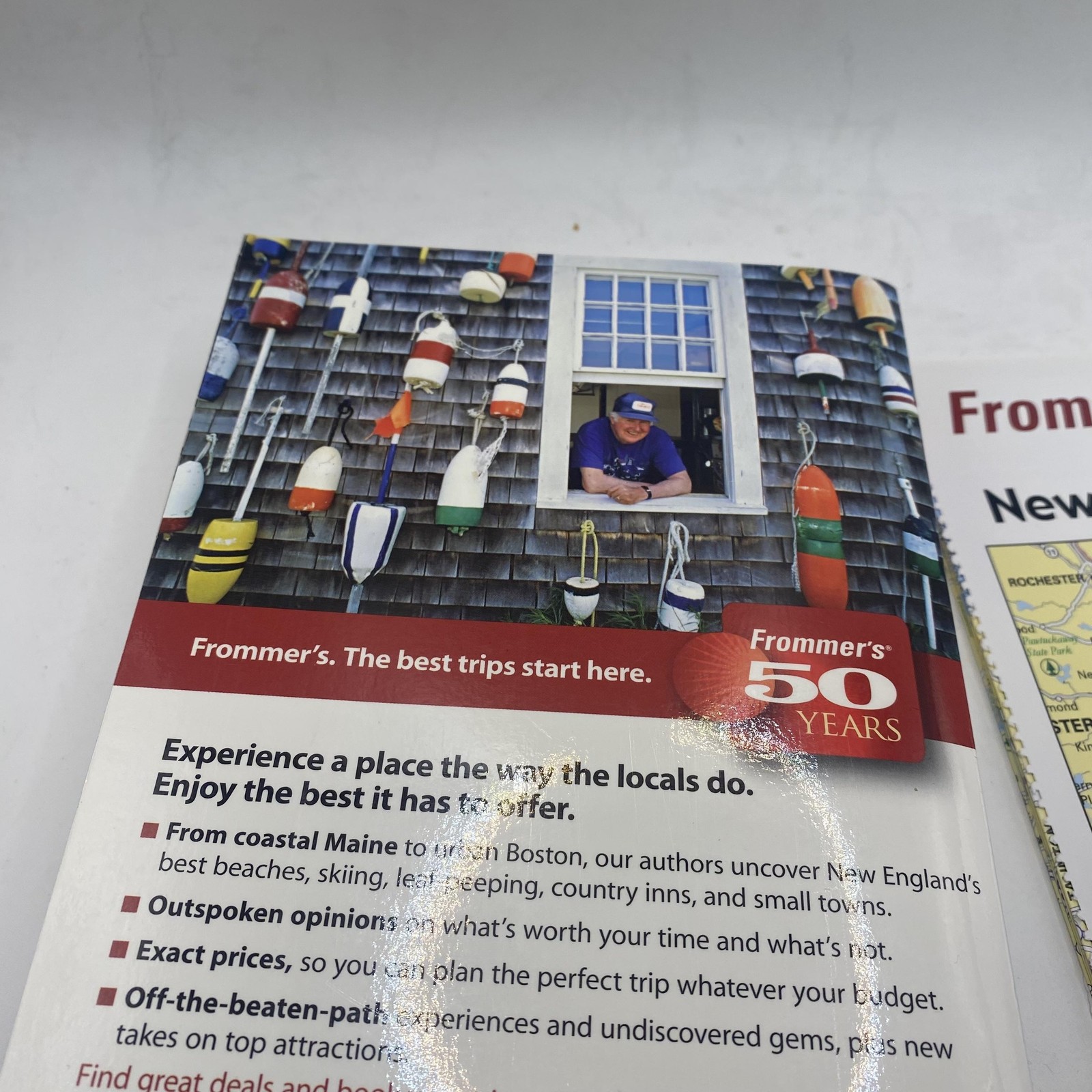 Frommer&rsquo;s New England 2006 Paul Karr Maroon PB Travel Guide Map USA Illustrated