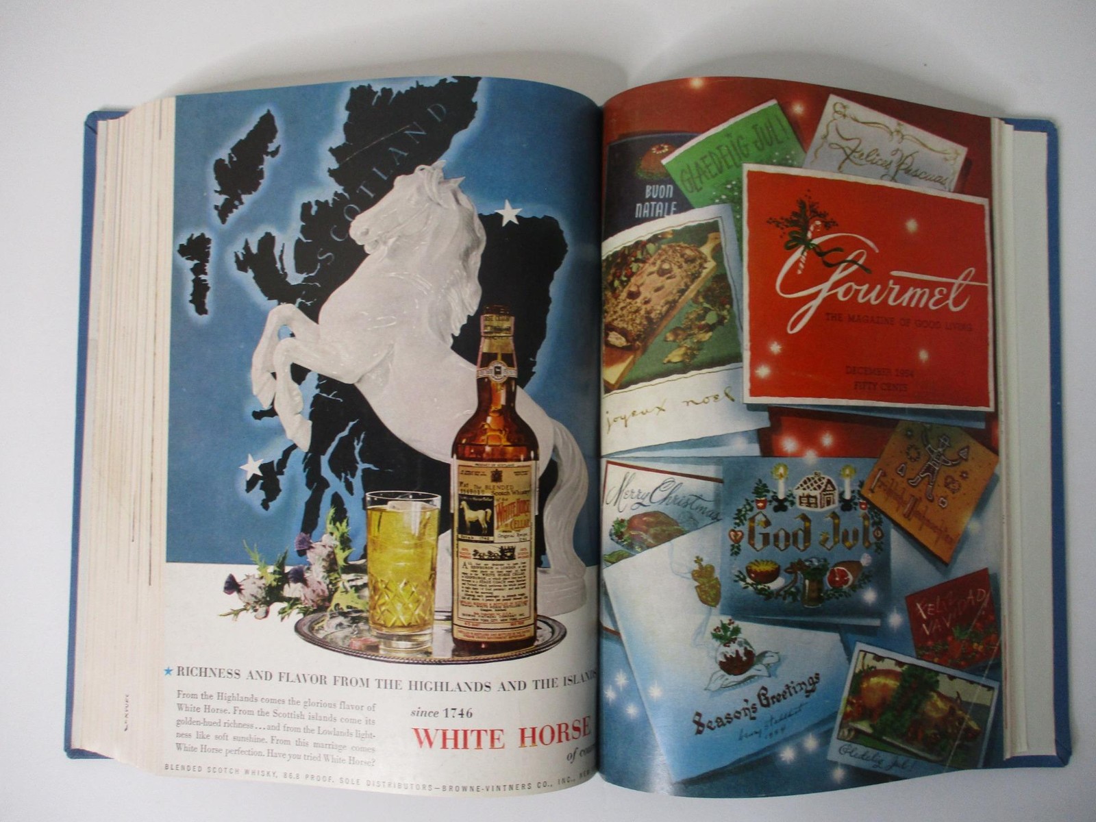 GOURMET, The Magazine of Good Living; Vol. 14 – 1954 – 12 Issues in a Hardcover