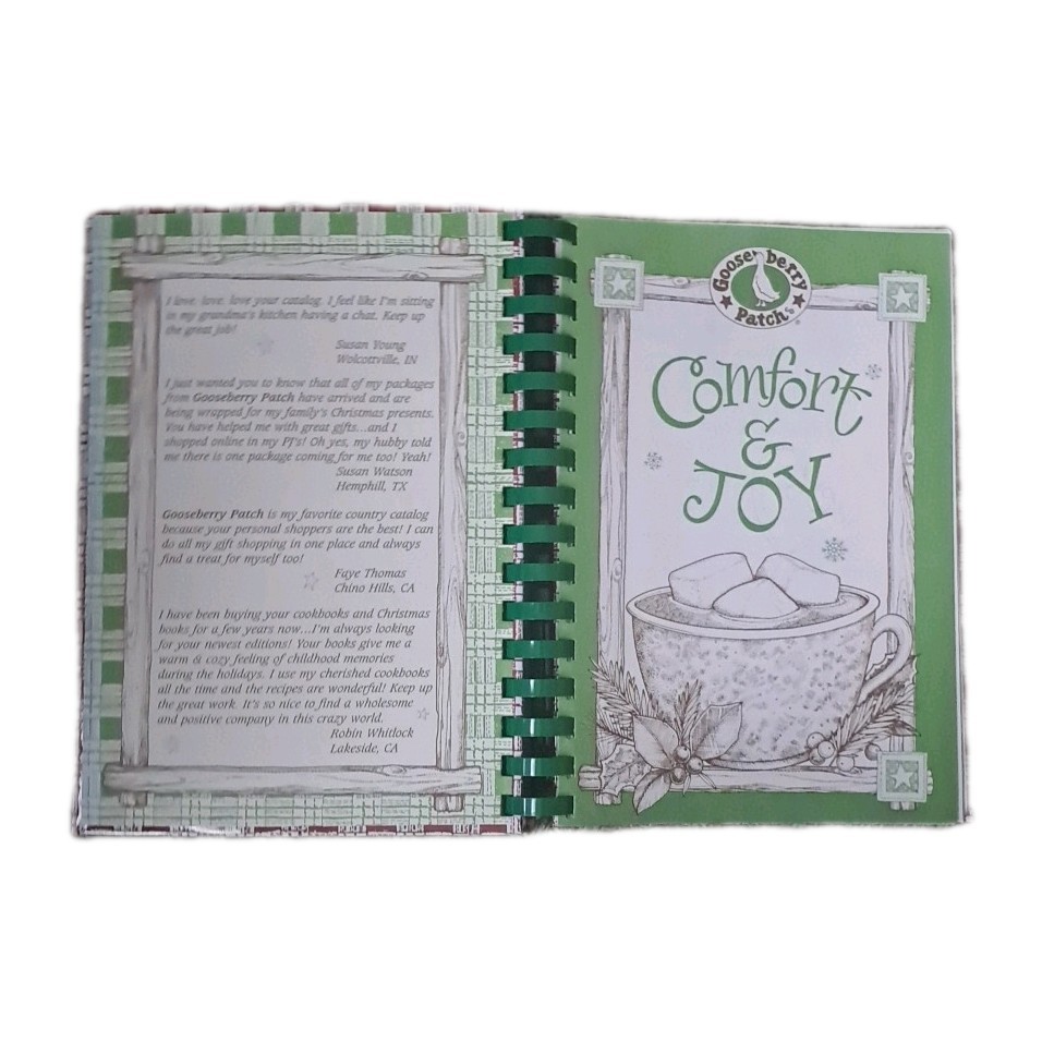 Gooseberry Patch Comfort & Joy Cozy Christmas Favorite Holiday Recipes 223 Pages