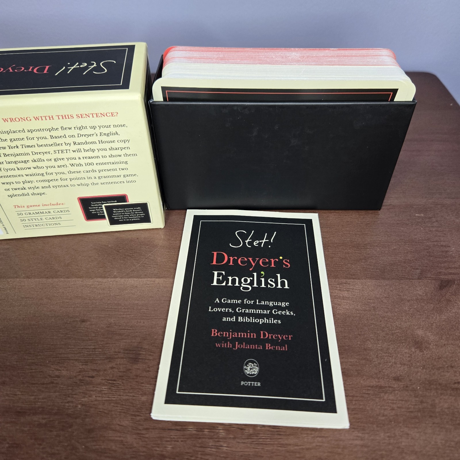 STET! Dreyer&rsquo;s English : A Game for Language Lovers – Grammar Trivia Card Game