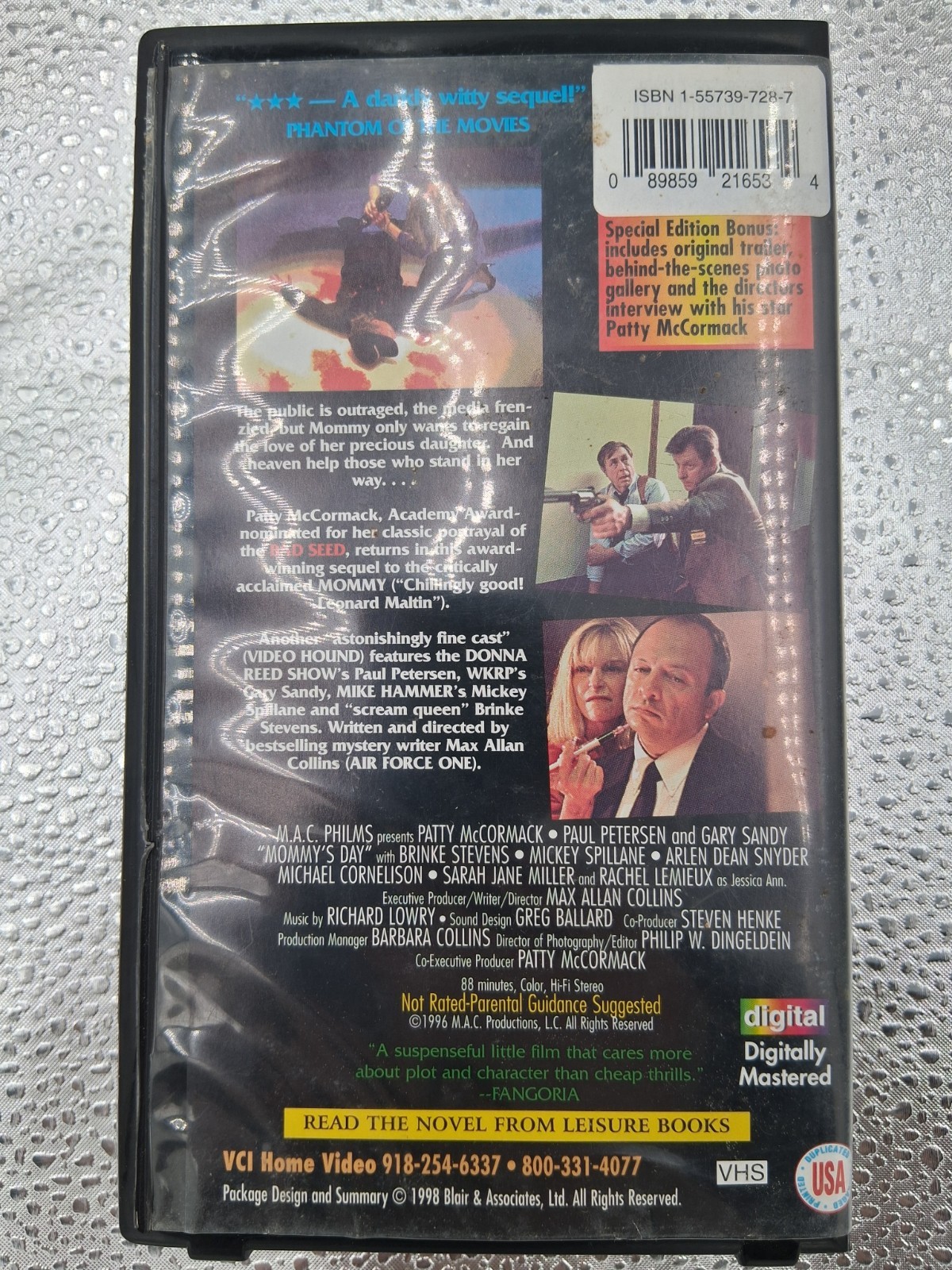 Mommy&rsquo;s Day by Max Allan Collins 1998 Leisure Horror PB W/ Mommy&rsquo;s Day 1998 Vhs