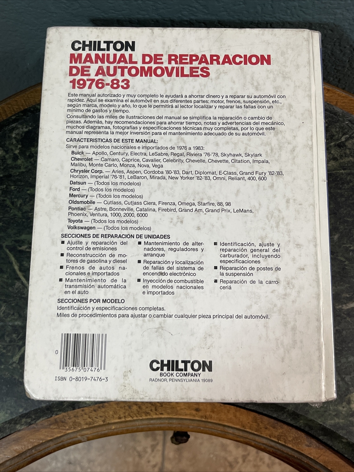 Chilton&rsquo;s Spanish-Language Auto Repair Manual 1976-83 (Chilton&rsquo;s Spanish-Langu..
