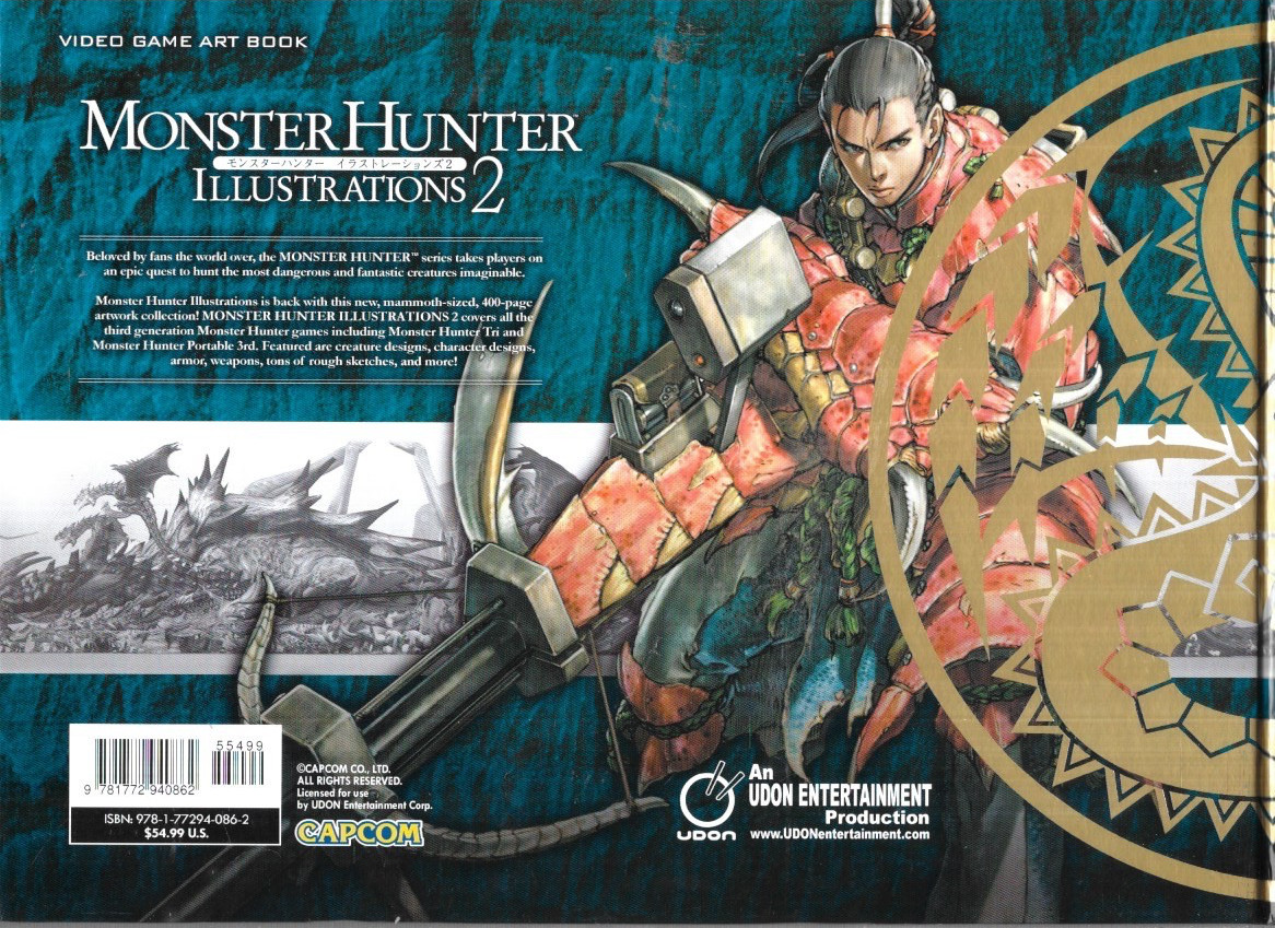 Monster Hunter Illustrations 2, Hardcover 8.5×12&Prime; unread Near Mint