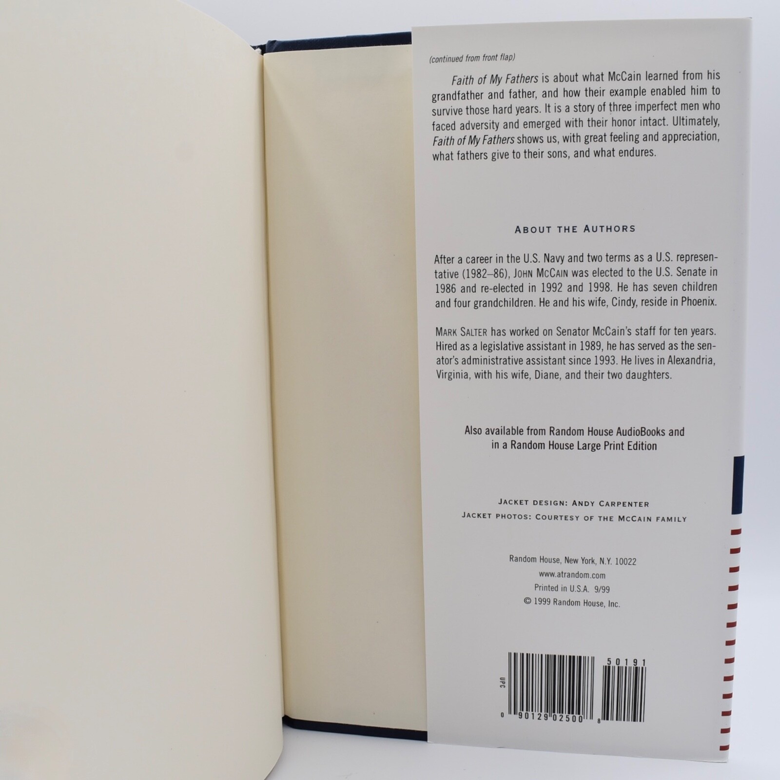 Faith of My Fathers by John McCain 1999 HC/DJ SIGNED by Author