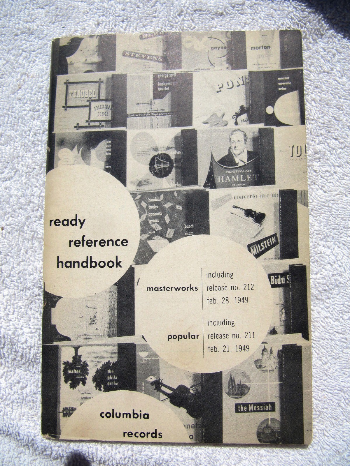 1949 COLUMBIA Ready Reference DEALER Handbook LP Long Playing Record Catalog 7&Prime;