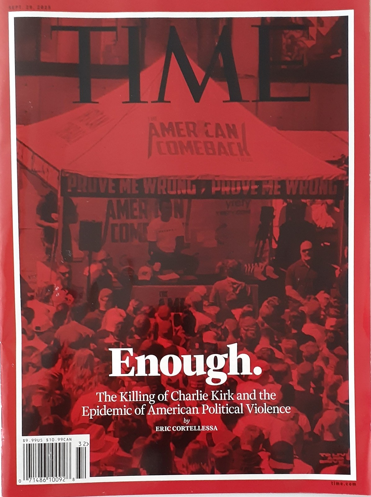 TIME weekly- Sept. 29, 2025 « ENOUGH. » The Killing of Charlie Kirk