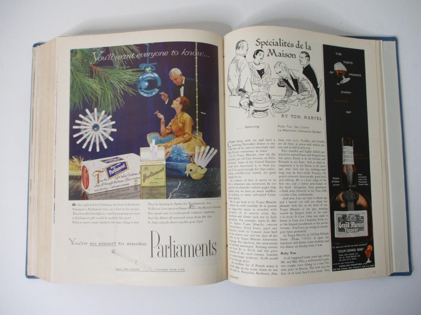 GOURMET, The Magazine of Good Living; Vol. 15 – 1955 – 12 Issues in a Hardcover