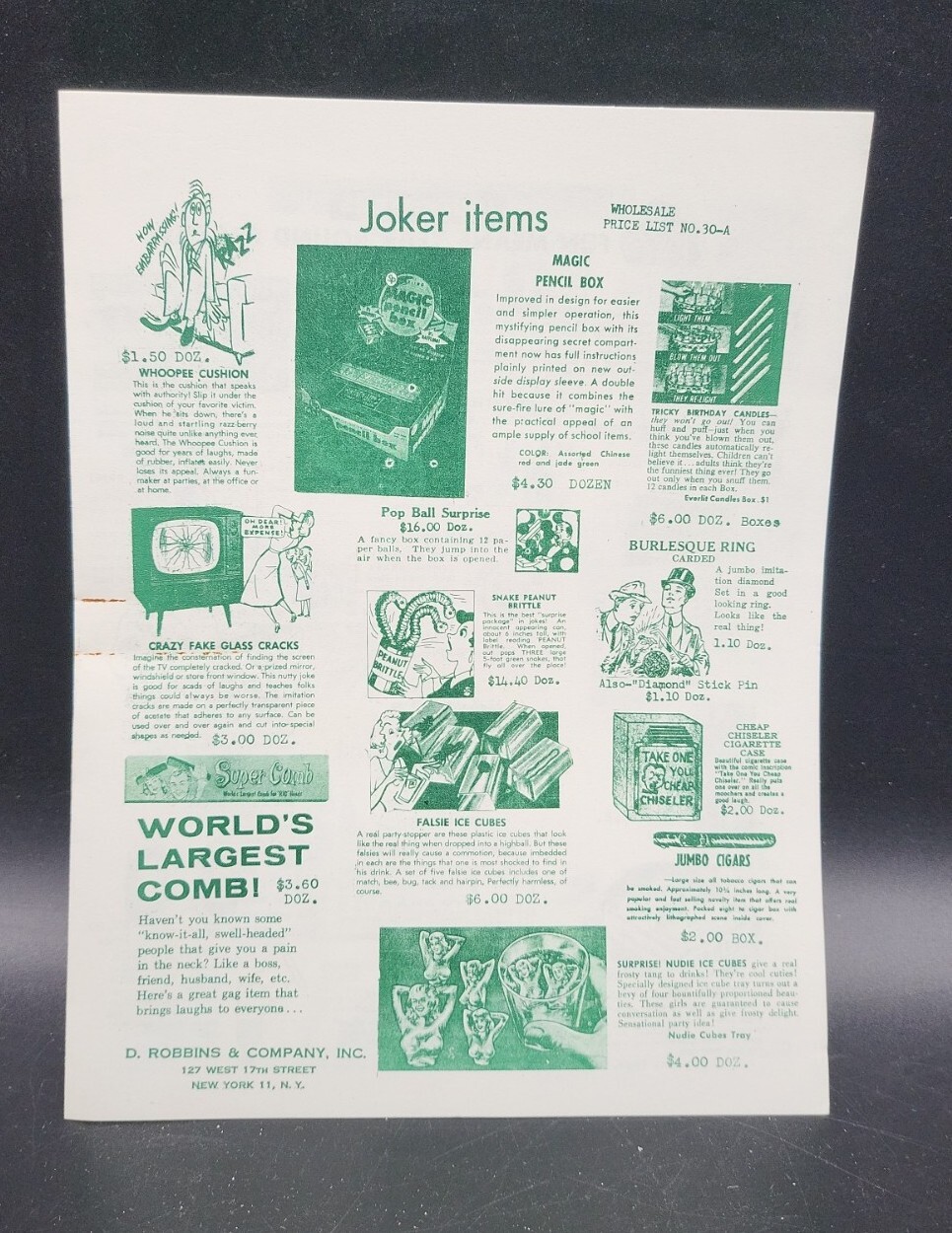 Vintage Prank Magic Booklet 4 Pages