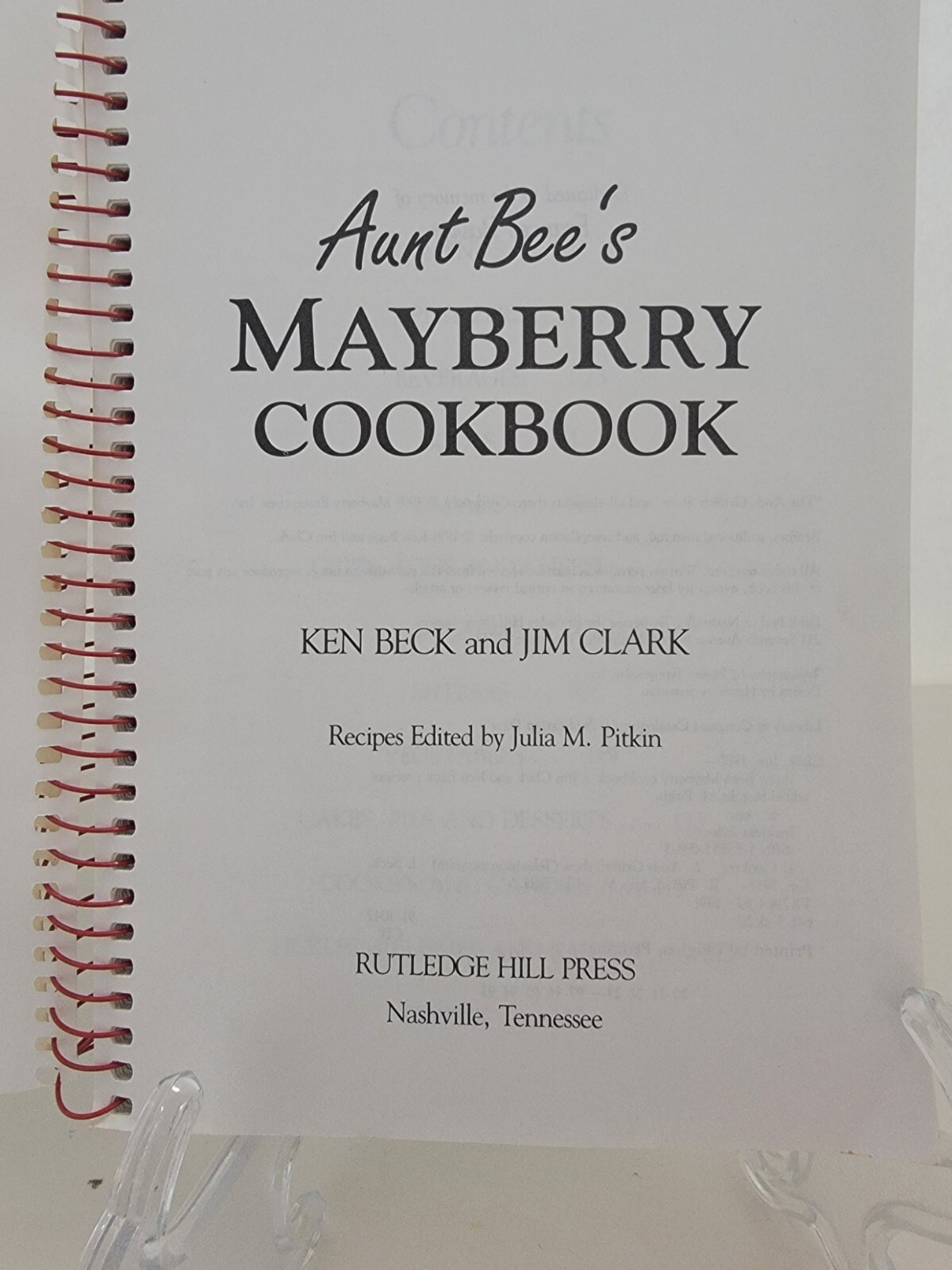 Aunt Bee&rsquo;s Mayberry Cookbook – Spiral-bound By Ken Beck and Jim Clark