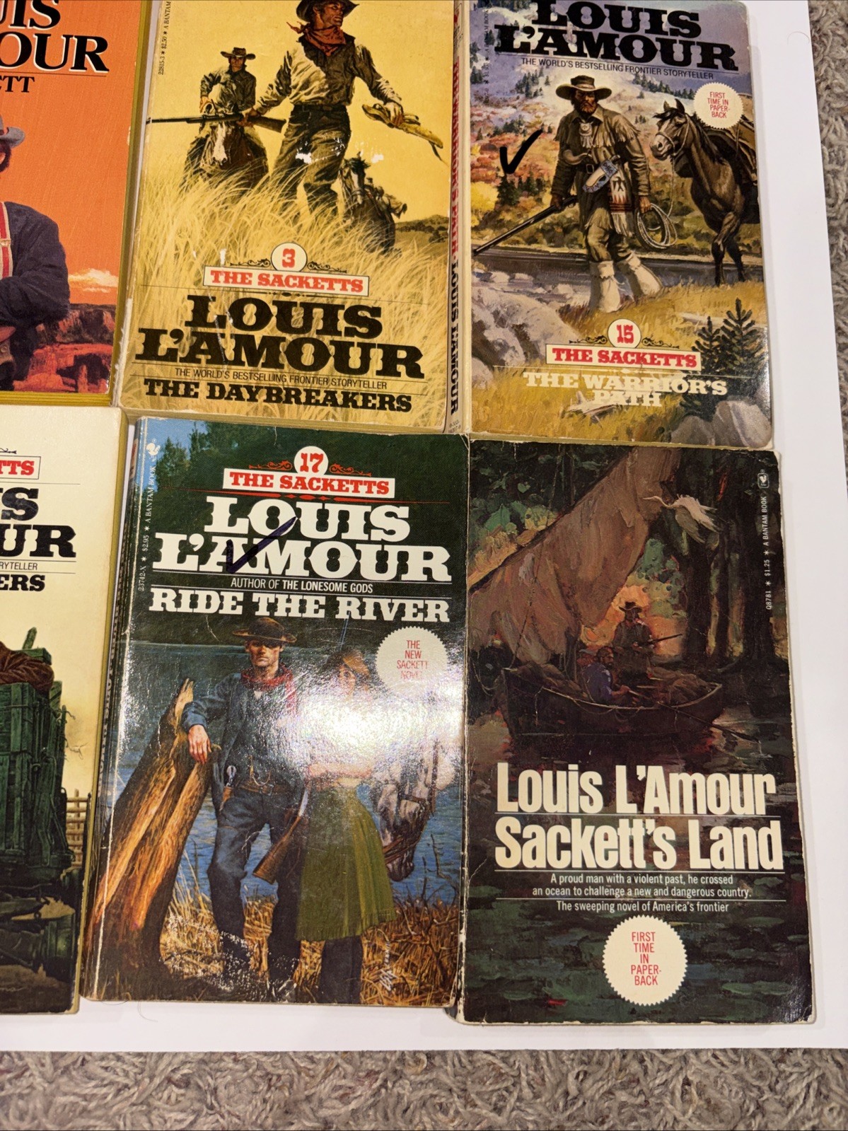 Complete Set Series Lot of 19 Sackett Family Saga Books by Louis L&rsquo;Amour Set 17