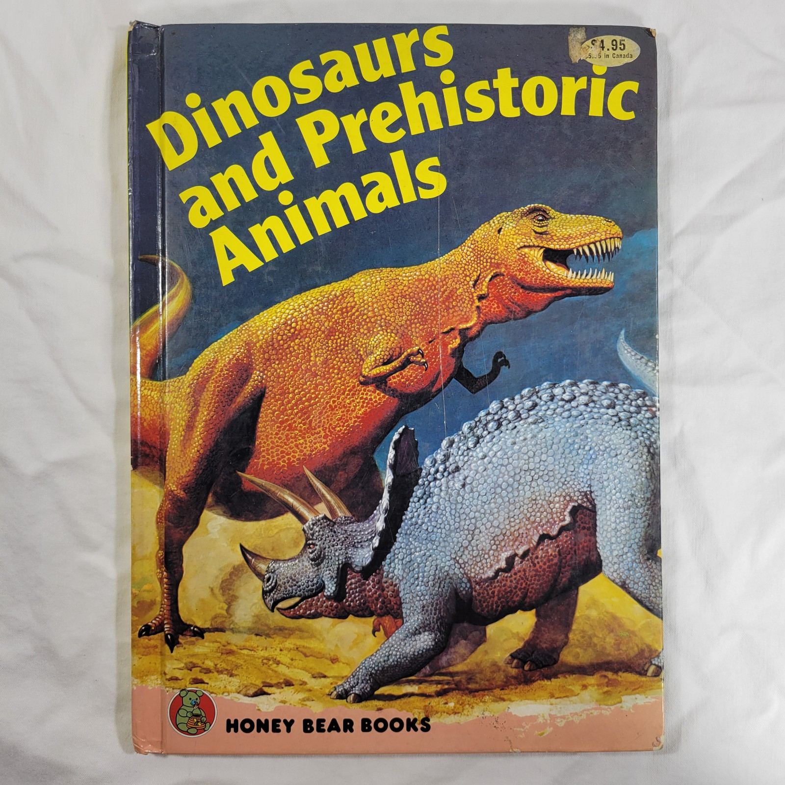 Dinosaurs And Prehistoric Animals Book Vintage 1981 Kid&rsquo;s Hardcover Honey Bear