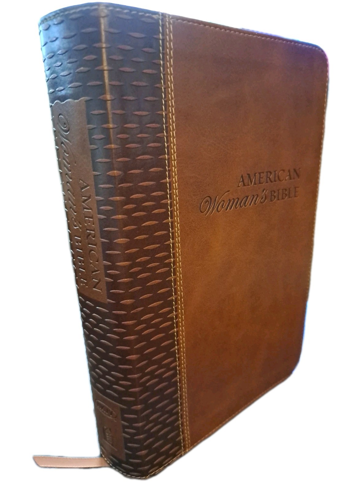 NKJV, American Woman&rsquo;s Bible, Leathersoft, Brown, 2016 – LIKE NEW