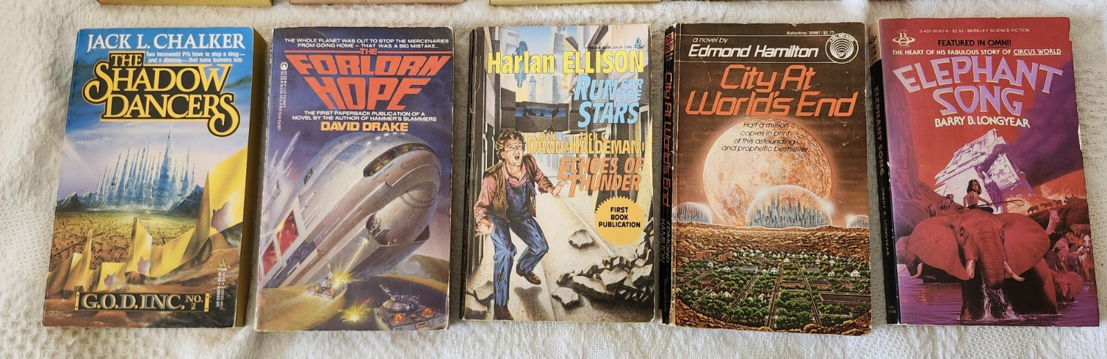 Vintage Sci Fi Fantasy Paperback Books 1980&rsquo;s Science Fiction Book Lot x 15
