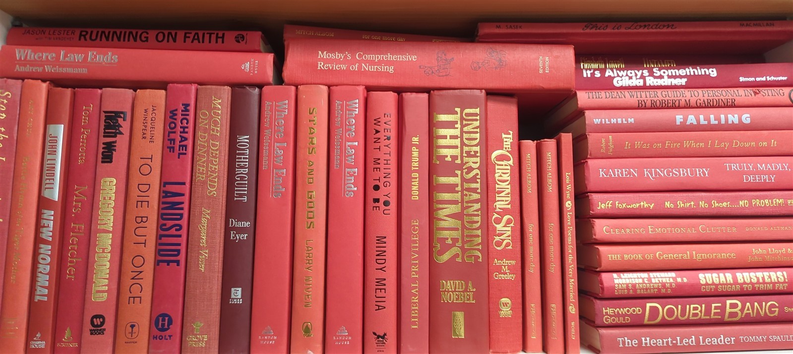 Random Lot of 10 RED Staging, Decor, Prop, Beautiful HC books-lettering varies