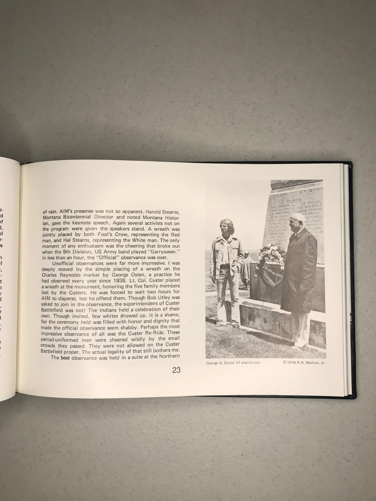 Custer Centennial Observance 1978 Leather HC Signed FitzJames Art 11/50