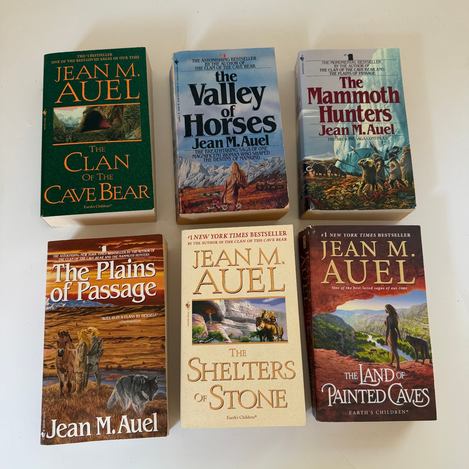 Jean Auel Earth&rsquo;s Children Complete Series Paperback Lot 6 Clan of the Cave Bear