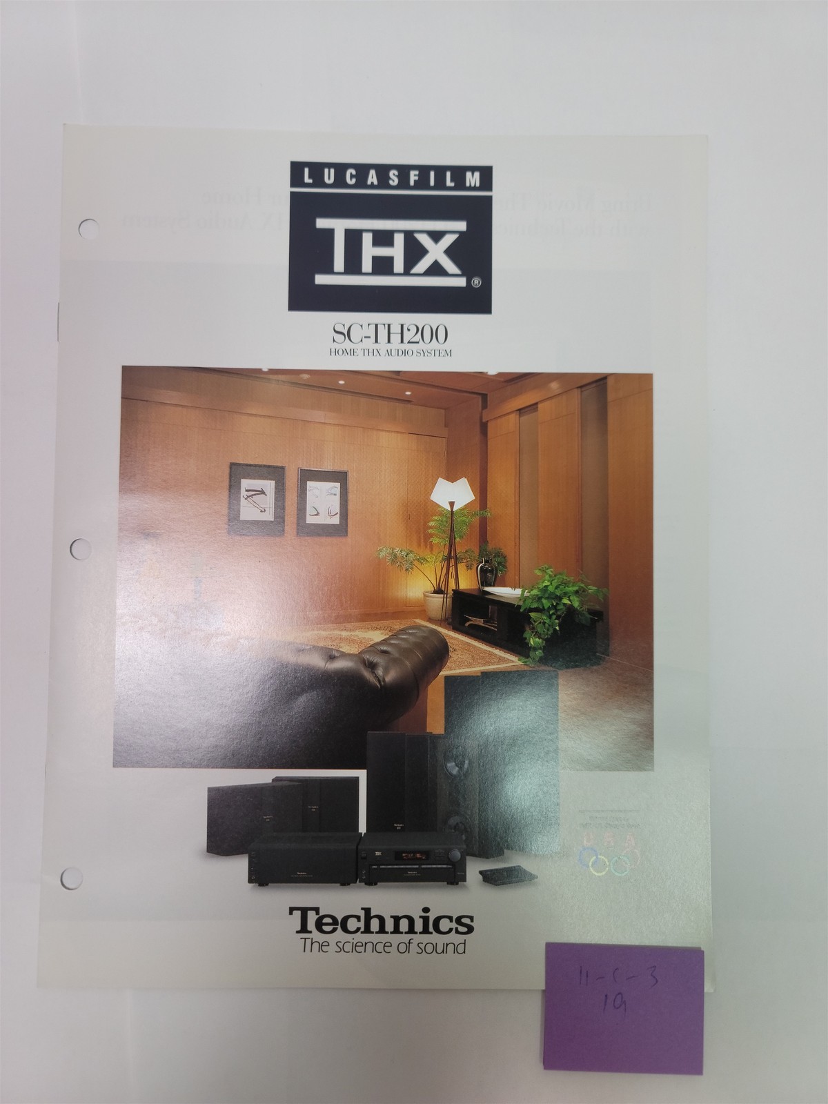 1990&rsquo;s Technics SC-TH200 Home THX Audio System Brochure Specs Lucasfilm SH-TX200