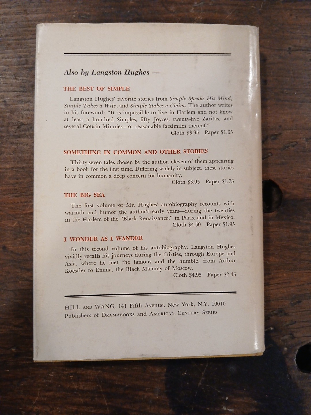 Simple&rsquo;s Uncle Sam Langston Hughes 1965 First Edition (MUST SEE INSCRIPTION)