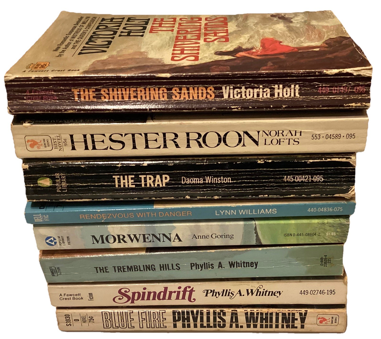 Lot of 8 VINTAGE Gothic Suspense Mystery Romance Novels 60s 70s Paperback