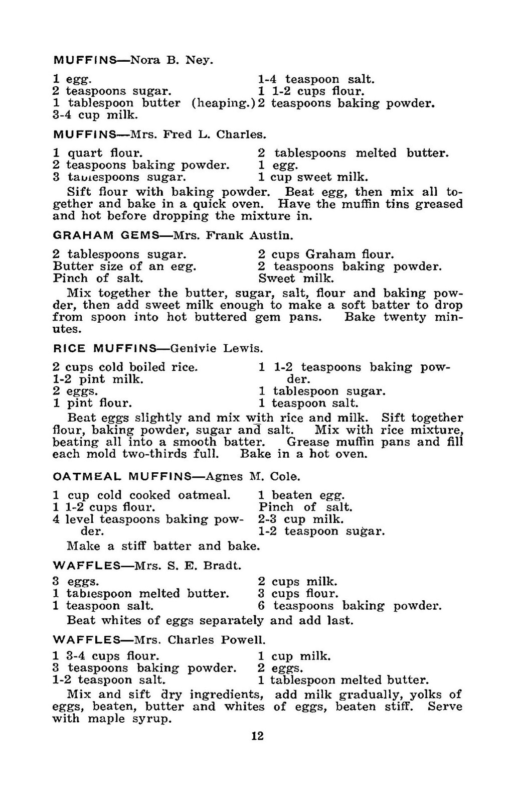 1912 Good Luck Vintage Cook Book 106 Pages