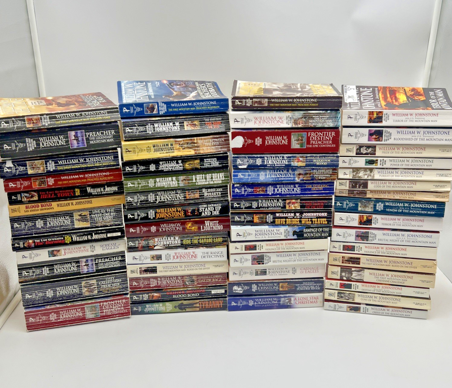 Lot of 56 – J.A. William W. Johnstone Western Books mixed set mountain man