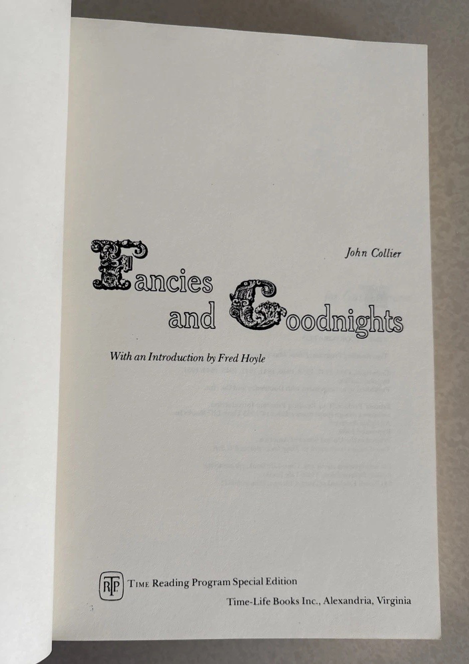 Fancies and Goodnights by John Collier, 1980 Reprint Trade PB, Time Life Books