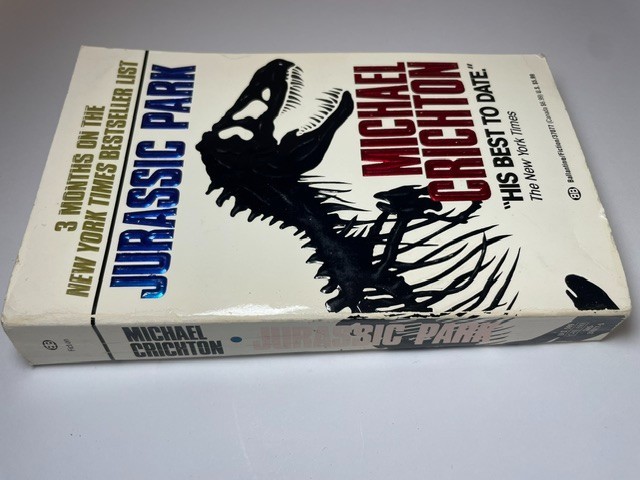 Jurassic Park (Paperback, 1991) Michael Crichton 1st Ballantine PB Print